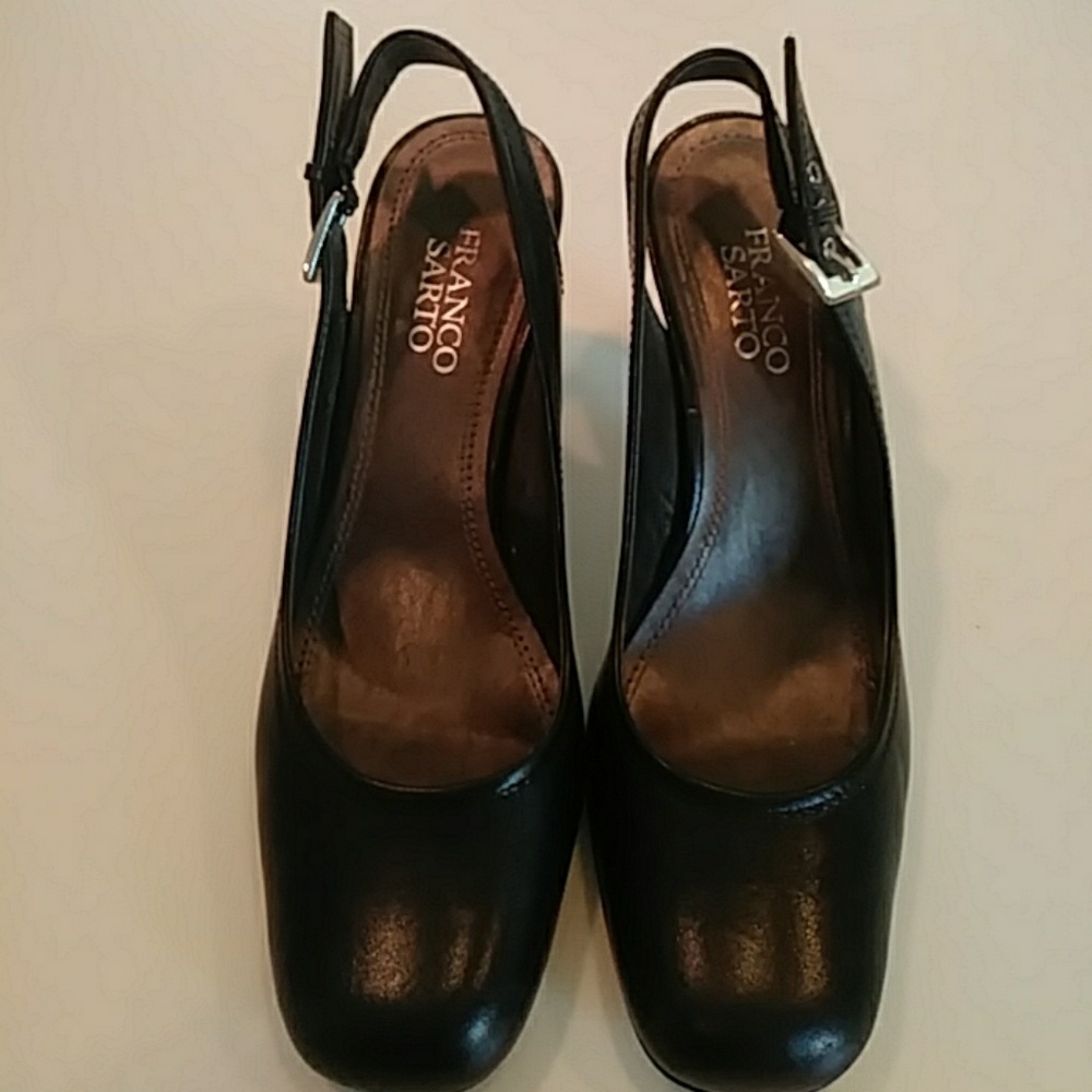 Leather Slingback Heels